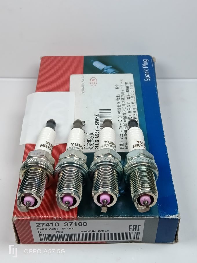 Genuine New 2741037100 Spark Plug Engine 6Pcs For HYUNDAI SANTA FE TIBURON
